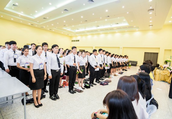 ภาพกิจกรรม สโมสรนักศึกษาคณะวิทยาศาสตร์และเทคโนโลยี จัดกิจกรรมไหว้ครู คณะวิทยาศาสตร์และเทคโนโลยี ประจำปี 2561