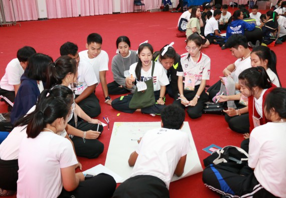 ภาพกิจกรรม สโมสรนักศึกษาคณะวิทยาศาสตร์และเทคโนโลยี จัดอบรมเชิงปฏิบัติการ เรื่อง เสริมสร้างความรู้ความเข้าใจการจัดการขยะจากต้นทาง คณะวิทยาศาสตร์และเทคโนโลยี