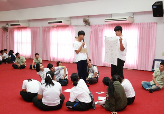 ภาพกิจกรรม สโมสรนักศึกษาคณะวิทยาศาสตร์และเทคโนโลยี จัดอบรมเชิงปฏิบัติการ เรื่อง เสริมสร้างความรู้ความเข้าใจการจัดการขยะจากต้นทาง คณะวิทยาศาสตร์และเทคโนโลยี