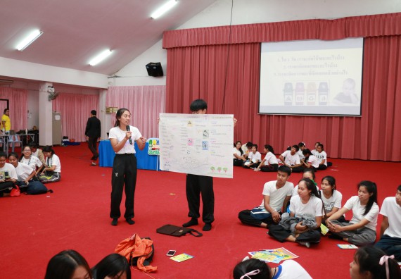 ภาพกิจกรรม สโมสรนักศึกษาคณะวิทยาศาสตร์และเทคโนโลยี จัดอบรมเชิงปฏิบัติการ เรื่อง เสริมสร้างความรู้ความเข้าใจการจัดการขยะจากต้นทาง คณะวิทยาศาสตร์และเทคโนโลยี