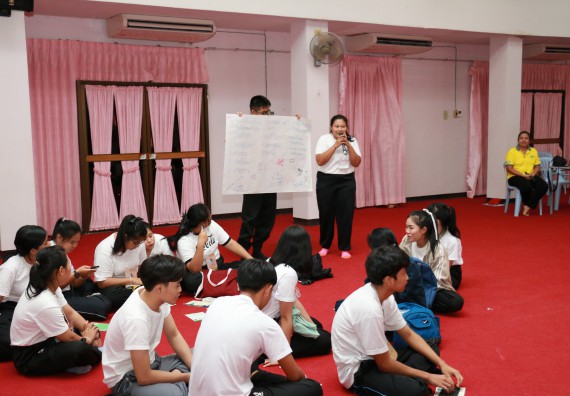 ภาพกิจกรรม สโมสรนักศึกษาคณะวิทยาศาสตร์และเทคโนโลยี จัดอบรมเชิงปฏิบัติการ เรื่อง เสริมสร้างความรู้ความเข้าใจการจัดการขยะจากต้นทาง คณะวิทยาศาสตร์และเทคโนโลยี