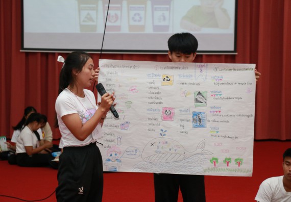 ภาพกิจกรรม สโมสรนักศึกษาคณะวิทยาศาสตร์และเทคโนโลยี จัดอบรมเชิงปฏิบัติการ เรื่อง เสริมสร้างความรู้ความเข้าใจการจัดการขยะจากต้นทาง คณะวิทยาศาสตร์และเทคโนโลยี