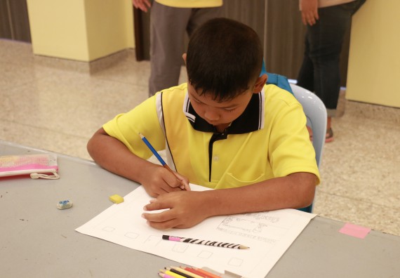 ภาพกิจกรรม การประกวดภาพวาดจินตนาการทางวิทยาศาสตร์  ประถมศึกษาปีที่ 1-3 ประจำปี 2561