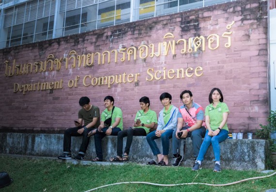 ภาพกิจกรรม โปรแกรมวิชาวิทยาการคอมพิวเตอร์ จัดกิจกรรมสายสัมพันธ์น้องพี่ ทำบุญ และกีฬา