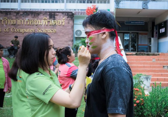 ภาพกิจกรรม โปรแกรมวิชาวิทยาการคอมพิวเตอร์ จัดกิจกรรมสายสัมพันธ์น้องพี่ ทำบุญ และกีฬา