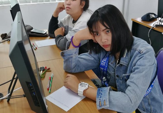 ภาพกิจกรรม โปรแกรมวิชาวิทยาการคอมพิวเตอร์ จัดอบรมเชิงปฏิบัติการ Mobile Application ภายใต้โครงการส่งเสริมคุณลักษณะ