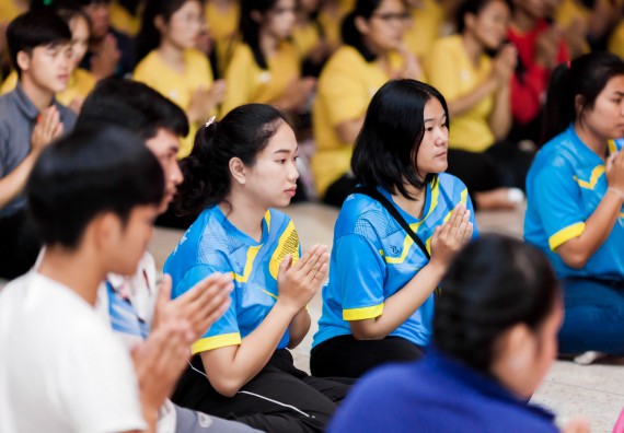 ภาพกิจกรรม สโมสรนักศึกษาคณะวิทยาศาสตร์และเทคโนโลยี จัด กิจกรรมบายศรีสู่ขวัญคณะวิทยาศาสตร์และเทคโนโลยี ประจำปี 2561