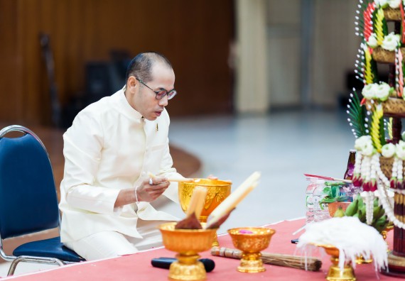 ภาพกิจกรรม สโมสรนักศึกษาคณะวิทยาศาสตร์และเทคโนโลยี จัด กิจกรรมบายศรีสู่ขวัญคณะวิทยาศาสตร์และเทคโนโลยี ประจำปี 2561