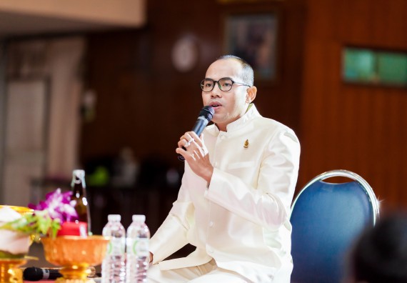 ภาพกิจกรรม สโมสรนักศึกษาคณะวิทยาศาสตร์และเทคโนโลยี จัด กิจกรรมบายศรีสู่ขวัญคณะวิทยาศาสตร์และเทคโนโลยี ประจำปี 2561