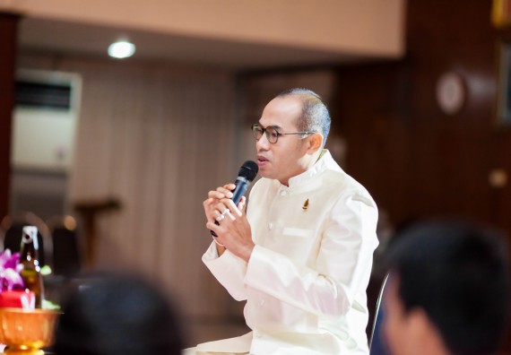 ภาพกิจกรรม สโมสรนักศึกษาคณะวิทยาศาสตร์และเทคโนโลยี จัด กิจกรรมบายศรีสู่ขวัญคณะวิทยาศาสตร์และเทคโนโลยี ประจำปี 2561