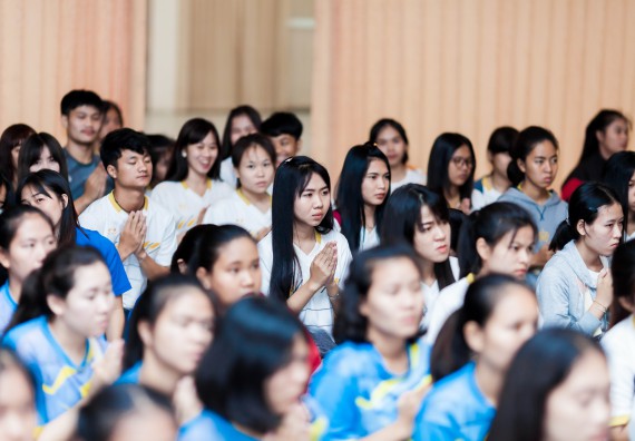 ภาพกิจกรรม สโมสรนักศึกษาคณะวิทยาศาสตร์และเทคโนโลยี จัด กิจกรรมบายศรีสู่ขวัญคณะวิทยาศาสตร์และเทคโนโลยี ประจำปี 2561