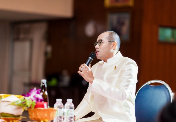 ภาพกิจกรรม สโมสรนักศึกษาคณะวิทยาศาสตร์และเทคโนโลยี จัด กิจกรรมบายศรีสู่ขวัญคณะวิทยาศาสตร์และเทคโนโลยี ประจำปี 2561