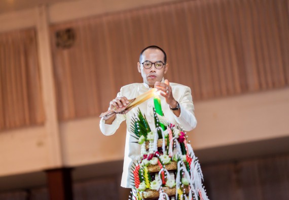 ภาพกิจกรรม สโมสรนักศึกษาคณะวิทยาศาสตร์และเทคโนโลยี จัด กิจกรรมบายศรีสู่ขวัญคณะวิทยาศาสตร์และเทคโนโลยี ประจำปี 2561