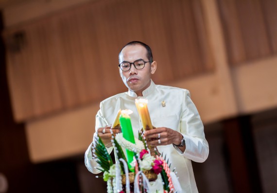 ภาพกิจกรรม สโมสรนักศึกษาคณะวิทยาศาสตร์และเทคโนโลยี จัด กิจกรรมบายศรีสู่ขวัญคณะวิทยาศาสตร์และเทคโนโลยี ประจำปี 2561