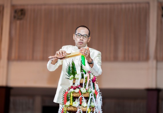 ภาพกิจกรรม สโมสรนักศึกษาคณะวิทยาศาสตร์และเทคโนโลยี จัด กิจกรรมบายศรีสู่ขวัญคณะวิทยาศาสตร์และเทคโนโลยี ประจำปี 2561