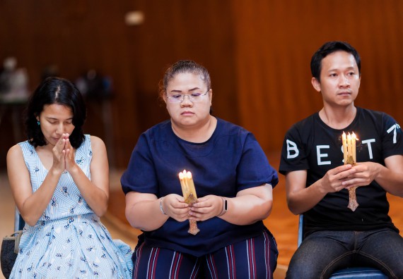 ภาพกิจกรรม สโมสรนักศึกษาคณะวิทยาศาสตร์และเทคโนโลยี จัด กิจกรรมบายศรีสู่ขวัญคณะวิทยาศาสตร์และเทคโนโลยี ประจำปี 2561