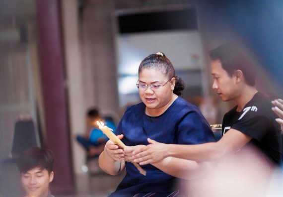 ภาพกิจกรรม สโมสรนักศึกษาคณะวิทยาศาสตร์และเทคโนโลยี จัด กิจกรรมบายศรีสู่ขวัญคณะวิทยาศาสตร์และเทคโนโลยี ประจำปี 2561