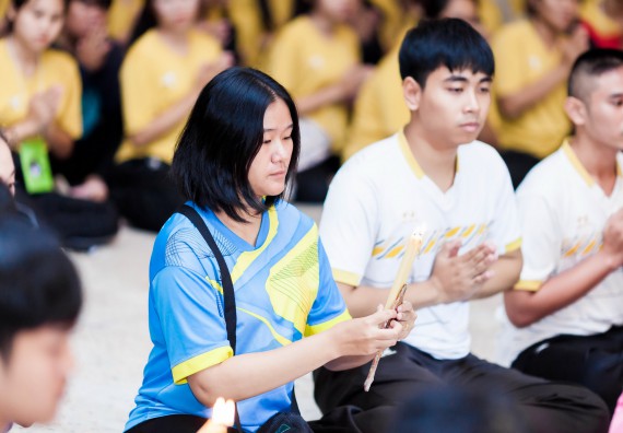 ภาพกิจกรรม สโมสรนักศึกษาคณะวิทยาศาสตร์และเทคโนโลยี จัด กิจกรรมบายศรีสู่ขวัญคณะวิทยาศาสตร์และเทคโนโลยี ประจำปี 2561