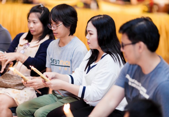 ภาพกิจกรรม สโมสรนักศึกษาคณะวิทยาศาสตร์และเทคโนโลยี จัด กิจกรรมบายศรีสู่ขวัญคณะวิทยาศาสตร์และเทคโนโลยี ประจำปี 2561