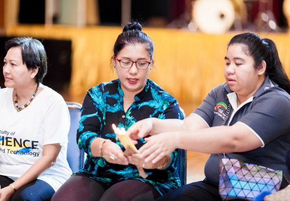 ภาพกิจกรรม สโมสรนักศึกษาคณะวิทยาศาสตร์และเทคโนโลยี จัด กิจกรรมบายศรีสู่ขวัญคณะวิทยาศาสตร์และเทคโนโลยี ประจำปี 2561