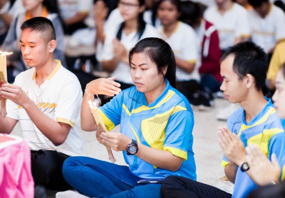 ภาพกิจกรรม สโมสรนักศึกษาคณะวิทยาศาสตร์และเทคโนโลยี จัด กิจกรรมบายศรีสู่ขวัญคณะวิทยาศาสตร์และเทคโนโลยี ประจำปี 2561