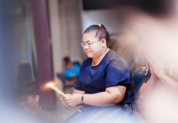 ภาพกิจกรรม สโมสรนักศึกษาคณะวิทยาศาสตร์และเทคโนโลยี จัด กิจกรรมบายศรีสู่ขวัญคณะวิทยาศาสตร์และเทคโนโลยี ประจำปี 2561