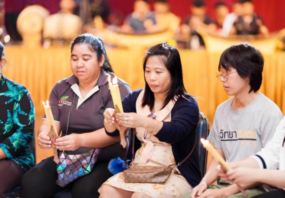 ภาพกิจกรรม สโมสรนักศึกษาคณะวิทยาศาสตร์และเทคโนโลยี จัด กิจกรรมบายศรีสู่ขวัญคณะวิทยาศาสตร์และเทคโนโลยี ประจำปี 2561