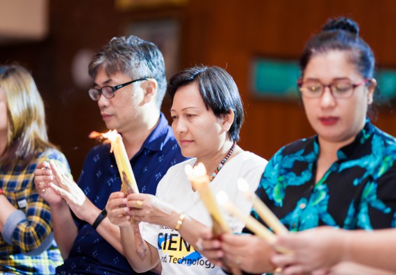 ภาพกิจกรรม สโมสรนักศึกษาคณะวิทยาศาสตร์และเทคโนโลยี จัด กิจกรรมบายศรีสู่ขวัญคณะวิทยาศาสตร์และเทคโนโลยี ประจำปี 2561