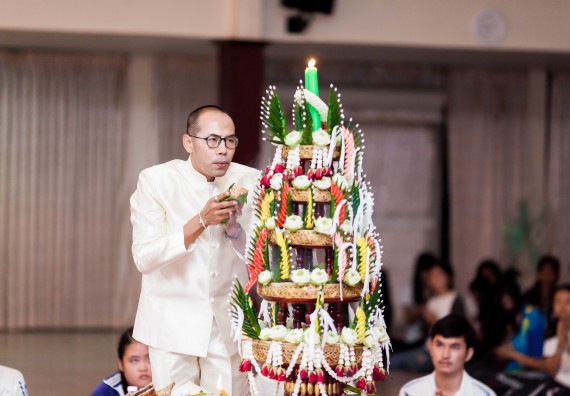 ภาพกิจกรรม สโมสรนักศึกษาคณะวิทยาศาสตร์และเทคโนโลยี จัด กิจกรรมบายศรีสู่ขวัญคณะวิทยาศาสตร์และเทคโนโลยี ประจำปี 2561