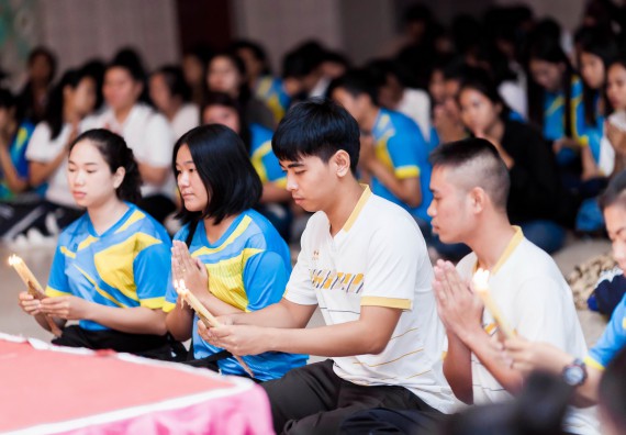 ภาพกิจกรรม สโมสรนักศึกษาคณะวิทยาศาสตร์และเทคโนโลยี จัด กิจกรรมบายศรีสู่ขวัญคณะวิทยาศาสตร์และเทคโนโลยี ประจำปี 2561