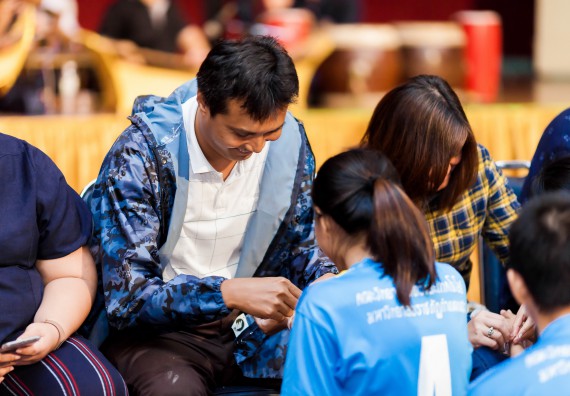 ภาพกิจกรรม สโมสรนักศึกษาคณะวิทยาศาสตร์และเทคโนโลยี จัด กิจกรรมบายศรีสู่ขวัญคณะวิทยาศาสตร์และเทคโนโลยี ประจำปี 2561