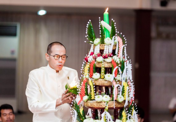 ภาพกิจกรรม สโมสรนักศึกษาคณะวิทยาศาสตร์และเทคโนโลยี จัด กิจกรรมบายศรีสู่ขวัญคณะวิทยาศาสตร์และเทคโนโลยี ประจำปี 2561