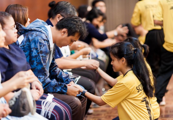 ภาพกิจกรรม สโมสรนักศึกษาคณะวิทยาศาสตร์และเทคโนโลยี จัด กิจกรรมบายศรีสู่ขวัญคณะวิทยาศาสตร์และเทคโนโลยี ประจำปี 2561