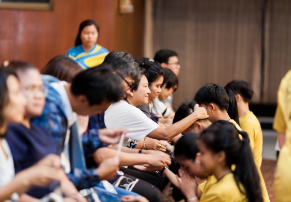 ภาพกิจกรรม สโมสรนักศึกษาคณะวิทยาศาสตร์และเทคโนโลยี จัด กิจกรรมบายศรีสู่ขวัญคณะวิทยาศาสตร์และเทคโนโลยี ประจำปี 2561