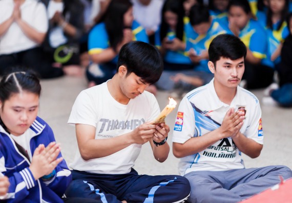 ภาพกิจกรรม สโมสรนักศึกษาคณะวิทยาศาสตร์และเทคโนโลยี จัด กิจกรรมบายศรีสู่ขวัญคณะวิทยาศาสตร์และเทคโนโลยี ประจำปี 2561