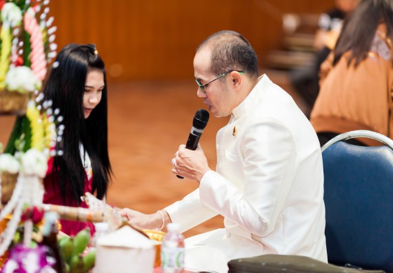 ภาพกิจกรรม สโมสรนักศึกษาคณะวิทยาศาสตร์และเทคโนโลยี จัด กิจกรรมบายศรีสู่ขวัญคณะวิทยาศาสตร์และเทคโนโลยี ประจำปี 2561