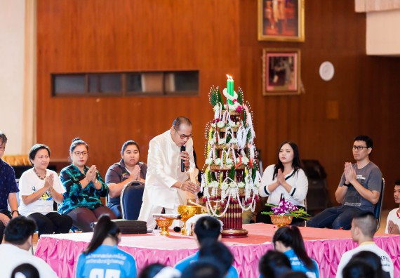 ภาพกิจกรรม สโมสรนักศึกษาคณะวิทยาศาสตร์และเทคโนโลยี จัด กิจกรรมบายศรีสู่ขวัญคณะวิทยาศาสตร์และเทคโนโลยี ประจำปี 2561