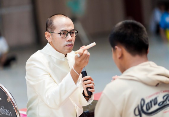 ภาพกิจกรรม สโมสรนักศึกษาคณะวิทยาศาสตร์และเทคโนโลยี จัด กิจกรรมบายศรีสู่ขวัญคณะวิทยาศาสตร์และเทคโนโลยี ประจำปี 2561