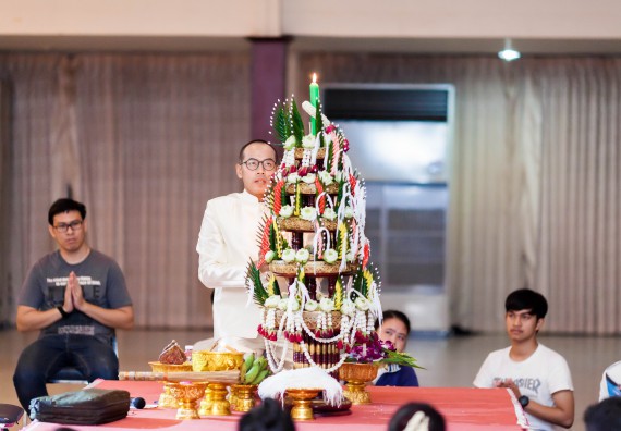 ภาพกิจกรรม สโมสรนักศึกษาคณะวิทยาศาสตร์และเทคโนโลยี จัด กิจกรรมบายศรีสู่ขวัญคณะวิทยาศาสตร์และเทคโนโลยี ประจำปี 2561