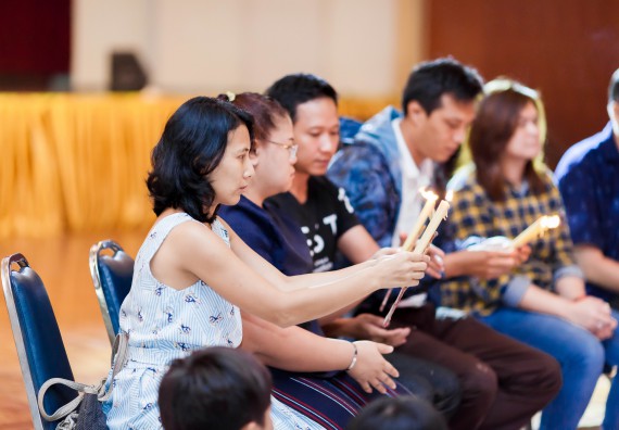 ภาพกิจกรรม สโมสรนักศึกษาคณะวิทยาศาสตร์และเทคโนโลยี จัด กิจกรรมบายศรีสู่ขวัญคณะวิทยาศาสตร์และเทคโนโลยี ประจำปี 2561