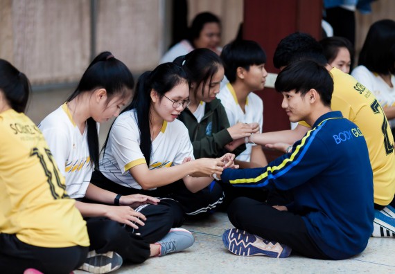 ภาพกิจกรรม สโมสรนักศึกษาคณะวิทยาศาสตร์และเทคโนโลยี จัด กิจกรรมบายศรีสู่ขวัญคณะวิทยาศาสตร์และเทคโนโลยี ประจำปี 2561