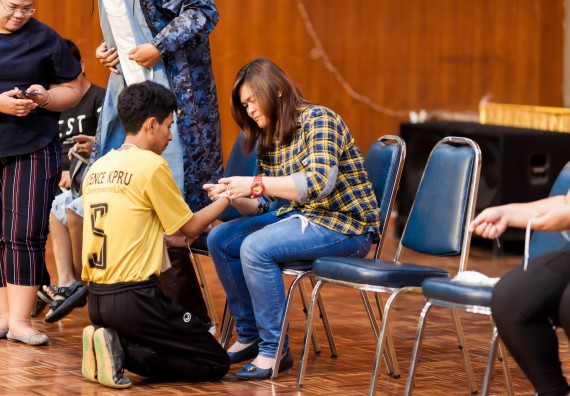 ภาพกิจกรรม สโมสรนักศึกษาคณะวิทยาศาสตร์และเทคโนโลยี จัด กิจกรรมบายศรีสู่ขวัญคณะวิทยาศาสตร์และเทคโนโลยี ประจำปี 2561