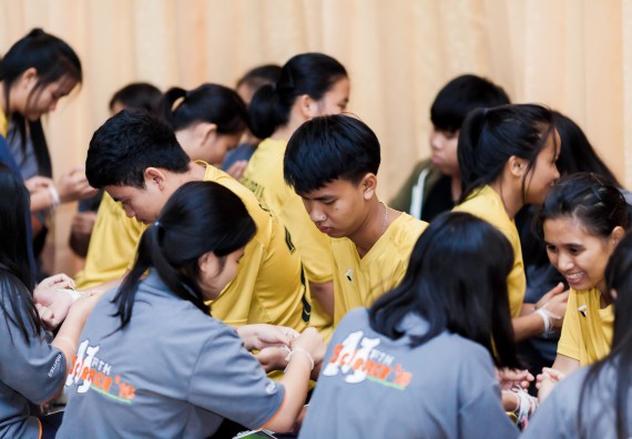 ภาพกิจกรรม สโมสรนักศึกษาคณะวิทยาศาสตร์และเทคโนโลยี จัด กิจกรรมบายศรีสู่ขวัญคณะวิทยาศาสตร์และเทคโนโลยี ประจำปี 2561