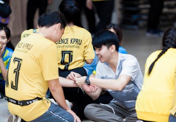 ภาพกิจกรรม สโมสรนักศึกษาคณะวิทยาศาสตร์และเทคโนโลยี จัด กิจกรรมบายศรีสู่ขวัญคณะวิทยาศาสตร์และเทคโนโลยี ประจำปี 2561