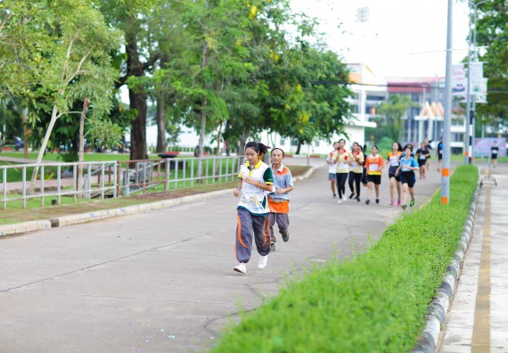 ภาพกิจกรรม คณะวิทยาศาสตร์และเทคโนโลยี เข้าร่วมกิจกรรม KPRU So Fun Run Say No Foam งานเดินวิ่งเพื่อสุขภาพ รักสุขภาพ เลิกใช้โฟม