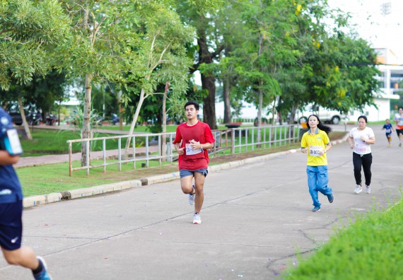 ภาพกิจกรรม คณะวิทยาศาสตร์และเทคโนโลยี เข้าร่วมกิจกรรม KPRU So Fun Run Say No Foam งานเดินวิ่งเพื่อสุขภาพ รักสุขภาพ เลิกใช้โฟม