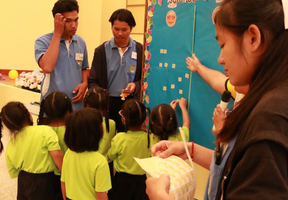 ภาพกิจกรรม คณะวิทยาศาสตร์และเทคโนโลยี จัดค่ายวิทยาศาสตร์โรงเรียนสาธิตฯ อนุบาล