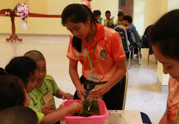 ภาพกิจกรรม คณะวิทยาศาสตร์และเทคโนโลยี จัดค่ายวิทยาศาสตร์โรงเรียนสาธิตฯ อนุบาล