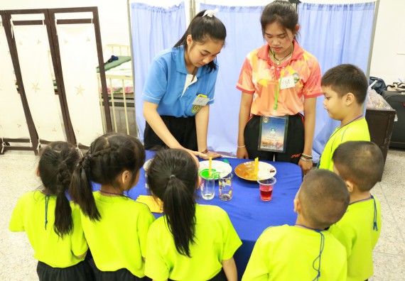 ภาพกิจกรรม คณะวิทยาศาสตร์และเทคโนโลยี จัดค่ายวิทยาศาสตร์โรงเรียนสาธิตฯ อนุบาล