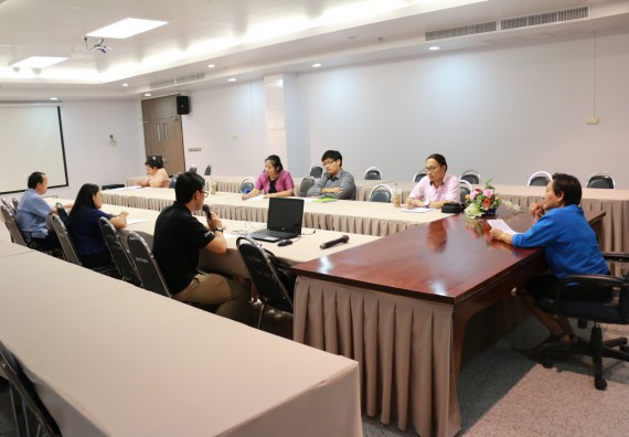 ภาพกิจกรรม คณะวิทยาศาสตร์และเทคโนโลยี จัดประชุมคณะกรรมการกำกับติดตามการดำเนินการจัดทำองค์กรปลอดภาชนะโฟมบรรจุอาหาร